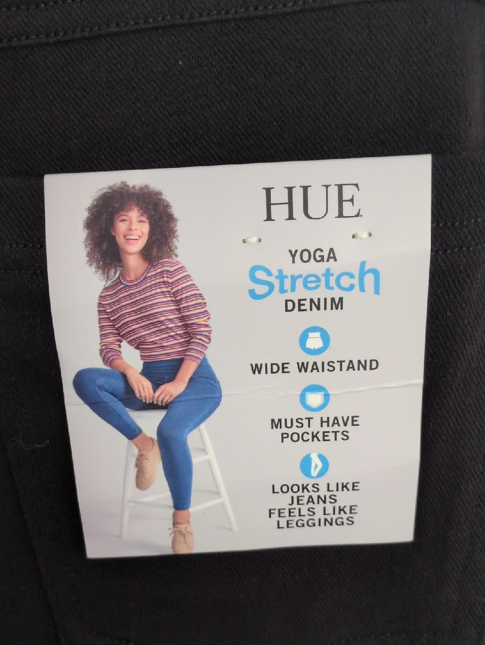 NWT Hue Black Denim Legging - XXXL - Picture 2 of 8